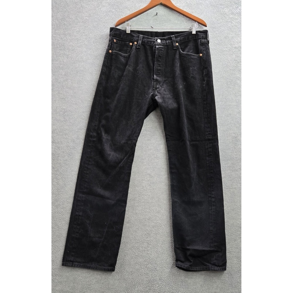 Levi's 501 Men Jeans 36X32 Black Denim Original Fit‎ Straight Leg 30"
